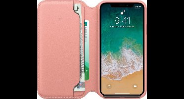 Apple - Leren Folio Hoesje - iPhone Xs - Roze