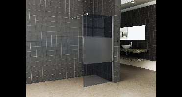 Bally Slim Glasplaat 1000x2000mm Antikalk 8mm Veiligheidsglas Gedeeltelijk Mat Rookglas