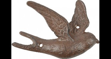 Esschert Design Muurhaak Vogel 14,6 X 9,9 Cm Gietijzer Bruin