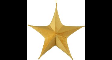 Non-branded Kersthanger Maria Ster 40 Cm Fluweel Donkergeel