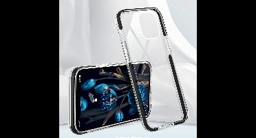 Hoesje Geschikt voor iPhone 13 Pro Hoesje silicone cover Transparent - Hoesje Geschikt voor iPhone 13 Pro Case Shockproof Shell Protective Heavy Duty met Bumper Cover zwart