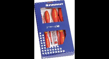 Promat 7-delige schroevendraaierset - sleuf/PZD