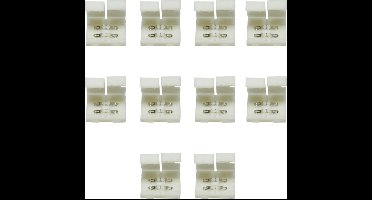 10x koppelstuk - Voor enkele kleur led strips - Solderen niet nodig