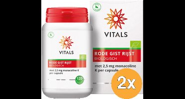 2x Vitals Rode gist rijst (120 capsules)