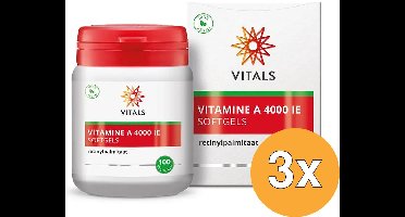 3x Vitals Vitamine A 4000 IE (100 softgels)