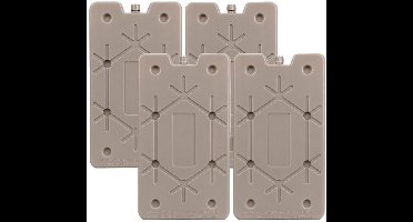 Excellent Houseware Koelelement Ice Pack - 4x - beige - polyethyleen - 350 gr - 24 x 14 x 1.5 cm