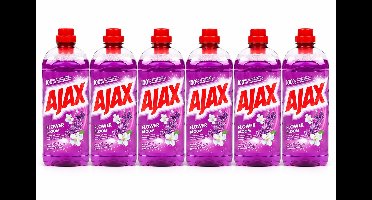 AJAX Flower Bloom Allesreiniger – 2000 ml – Krachtige Vloer- & Oppervlaktereiniger – Frisse Bloemengeur x 6 flessen