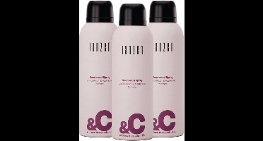 JANZEN Deodorant Spray &C Vanilla, Peach & Happiness 3-pack