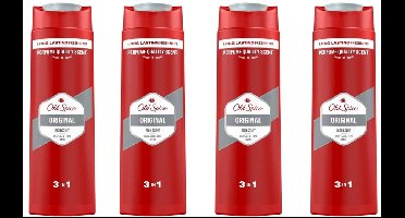 4 x Old Spice - Original - Douchegel 3-in-1 - Reinigt, Verfrist & Verzorgt - 400 ml - Douchegel - 3-in-1 - Reinigen - Verfrissen - Verzorgen