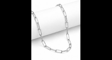 Luxe ketting - verguld - Zirkonia - Stijlvolle ketting - Zilverkleurig - Roestvrijstalen -cadeau -Valentijn - Liefde - Verrassing
