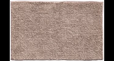 Badmat Indiana Taupe 58x90 cm – Zachte Chenille Badmat Rechthoek – Luxe Douchemat – Sneldrogend & Waterabsorberend – Oeko-Tex Gecertificeerd – Wasbaar