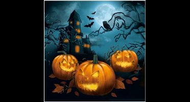 40 Servetten - Pompoen - Huis - Uil - Vleermuis - Halloween Sensations - Oranje - Blauw - Zwart - 33 x 33 cm - 2-Laags - Procos