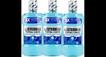Listerine Total Care Mondwater - 3 x 500 ml - Bescherming Tegen Tandsteen