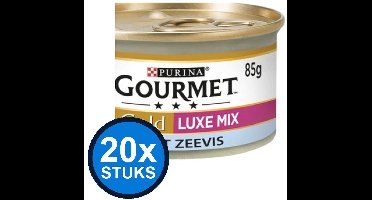 20x Gourmet - Gold Luxe Mix Zeevis - Kattenvoer Natvoer - 85g