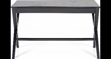 Bureau Wami 120cm, 1 lade - zwart - Actona - Bureau - Zwart - Hout