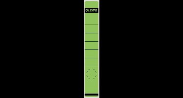 Rugetiket Leitz smal/lang 39x285mm zelfklevend groen - 10 pk/10 stuks