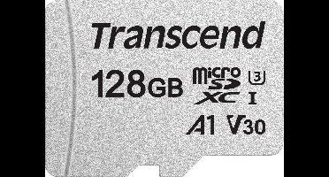 Transcend Premium 300S microSDXC-kaart 128 GB Class 10, UHS-I, UHS-Class 3, v30 Video Speed Class, A1 Application Perfo