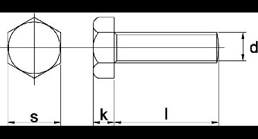 Tapbout Din933 8.8 M14X100Mm Verzinkt - 50 stuks
