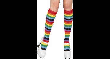 Regenboog kniekousen