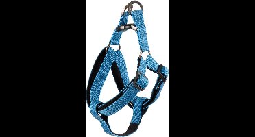 Flamingo Hondentuig Jannu Blauw - Blauw/Zwart - 40 - 70 cm x 25 mm