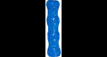 Hondenspeelgoed - Bordy Stok Blauw – 18 cm – LED licht & piepgeluid – TPR rubber – Drijvend speelgoed voor honden