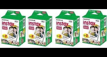 Fujifilm Instax Mini Film - 4-pack 2 x 10 stuks - Geschikt voor 80 foto's