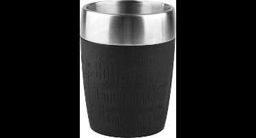 Tefal Travel Cup Thermofles - 200ml - RVS - Zwart - Dubbelwandig - Voor Warme en Koude Dranken