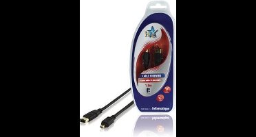 HQ HQBF-M061-1.8 1.8m 4-p 6-p Zwart firewire-kabel