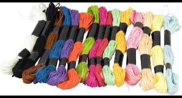 Katoenen Knutsel Draden 8mtr, 15dlg.