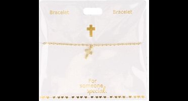 Armband Kruis, verguld goud