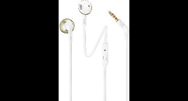 JBL Tune 205 - Earbud Oordopjes Bedraad - Oortjes met Microfoon - 3.5 mm Koptelefoon Aansluiting - Half-open In-ear - Pure Bass Sound - Goud