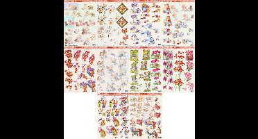 10x 3DA4 Knipvellen - Voor elk wat wils - Maar prachtige wenskaarten en scrapbook