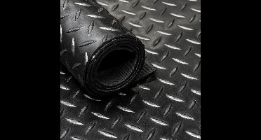 Rubbermat op rol - Diamant 3mm - Breedte 160 cm - Rubber loper - Per strekkende Meter
