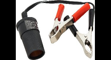 Accuklemmen met Sigaretten-aansteker Plug - 12 en 24 Volt