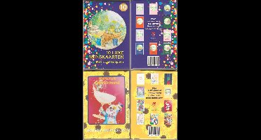 2 Wenskaarten Doosjes - Totaal 20 kaarten met envelop - Hartelijk Gefeliciteerd en Zonder Tekst