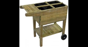 Moestuintafel op wielen  80 x 40 x 78,5 cm