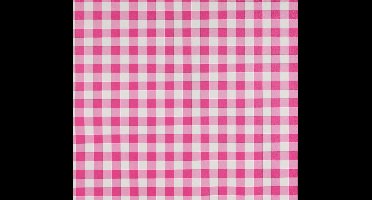 Dutch Wallcoverings Papierbehang ruitje - roze/wit