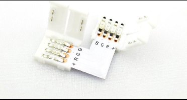 Groenovatie LED Strip RGB Klik Hoekconnector - 90° - 5050 SMD - Soldeervrij