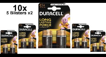 10 Stuks (5 Blisters a 2st) - Duracell LR14/C/Baby/R14/MN 1400/AM-2/E93