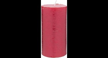 Rustic Cylinderkaars rood (13 cm)