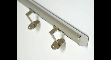 IVOL RVS Gepolijst Trapleuning 200 cm met 2 houders