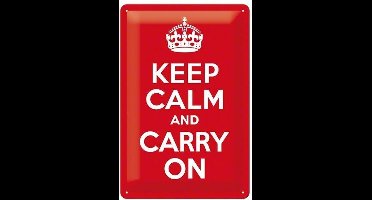 Nostalgic Art Metalen bord "Keep calm and carry on