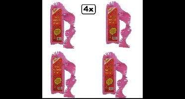 4x Crepe guirlande brandveilig rose/cerise 24 meter