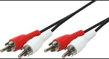 LOGILINK audiokabel - CA1041 - Audio 2x cinch - 10.00m - zwart