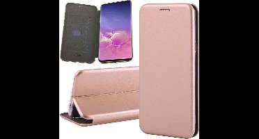 Hoesje geschikt voor Samsung S10 - Book Case Slim Wallet Roségoud