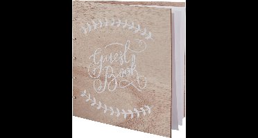 Boho Houten huwelijks gastenboek