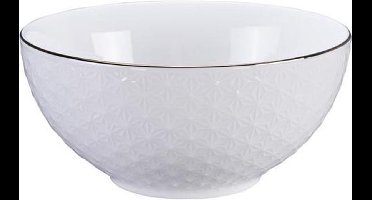 Tokyo Design Studio - Nippon White - Goude Rand Kom 15x7cm 550ml Sterren Wit Goud