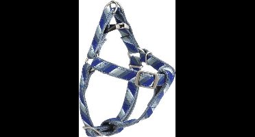 Nylon borsttuig Diago. Blauw, verstelbaar.