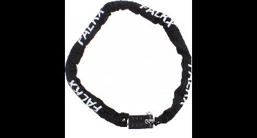 Falkx Kettingslot - fietsslot 7mm dik 1200mm lang - zwart - zwart