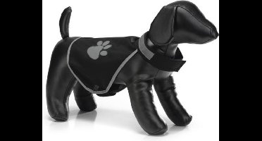 Veiligheidsvest voor de hond. Reflecterend, zwart. Maat M.